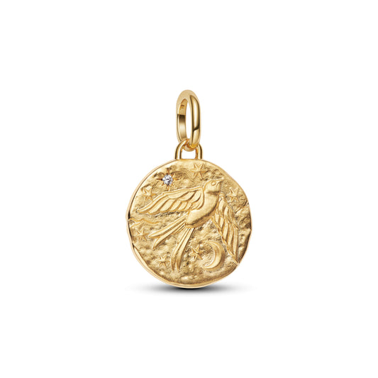 Swallow Medallion Charm