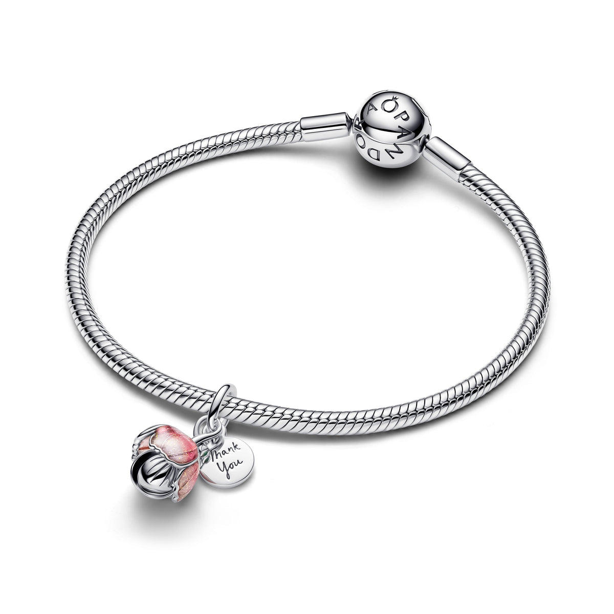 Two-Tone Blooming Flower Dangle Charm