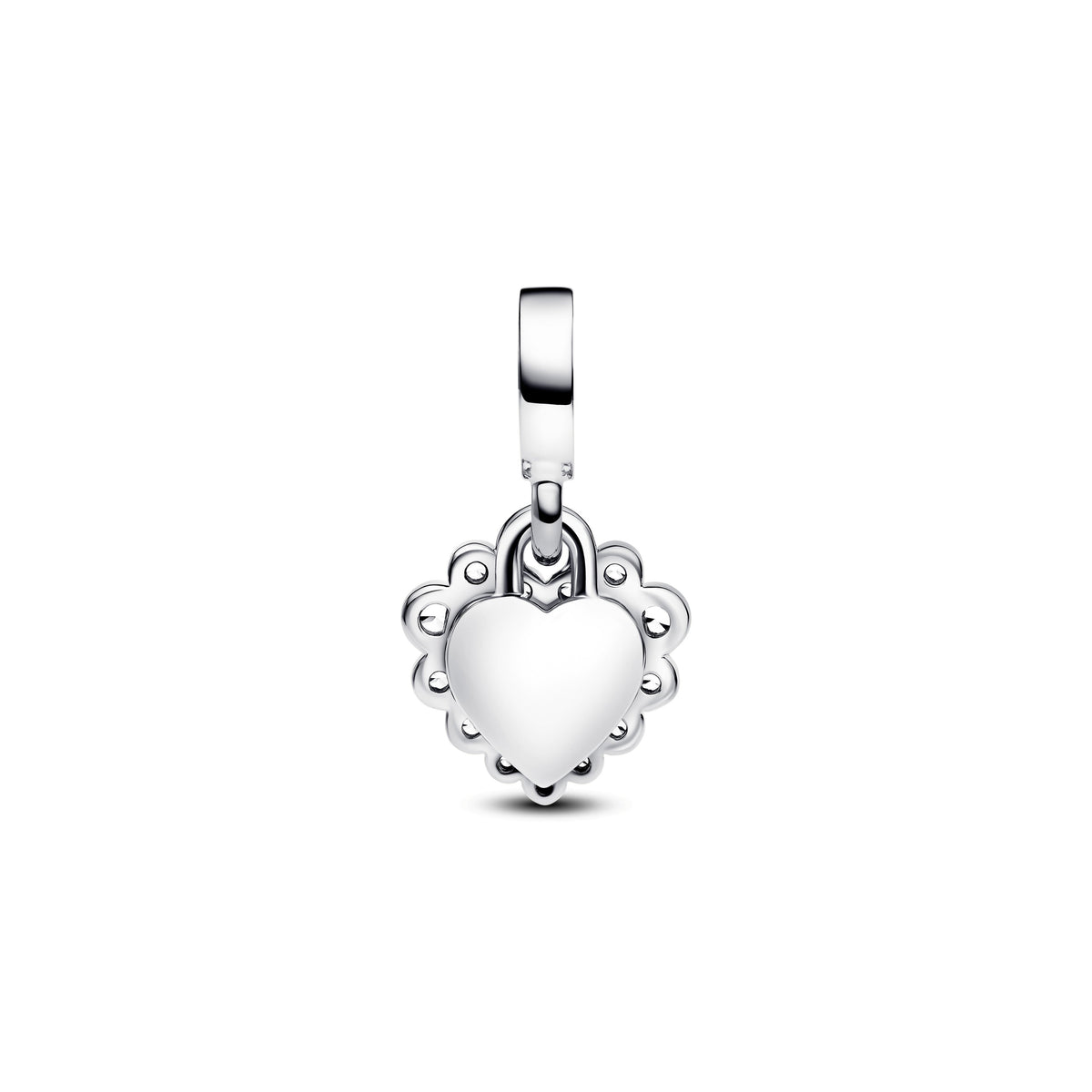 Sparkling Heart Double Dangle Charm